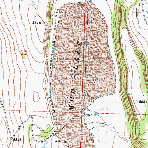 Topographic Map of Mud Lake, OR