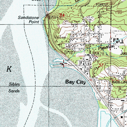 Topographic Map of Patterson Creek, OR