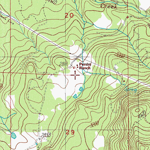 Topographic Map of Persist (historical), OR