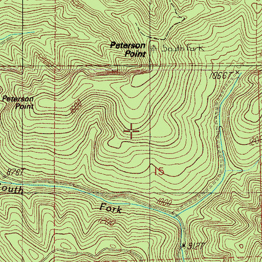 Topographic Map of Peterson Point, OR