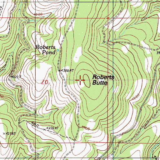 Topographic Map of Roberts Butte, OR