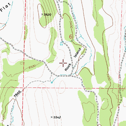Topographic Map of Rock Island, OR
