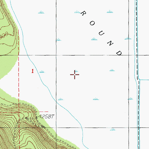Topographic Map of Round Lake, OR