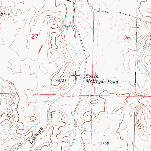 Topographic Map of South McBryde Pond, AZ