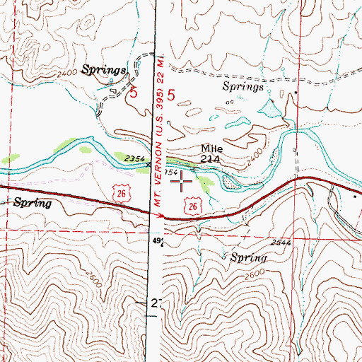 Topographic Map of Schoolhouse Gulch, OR