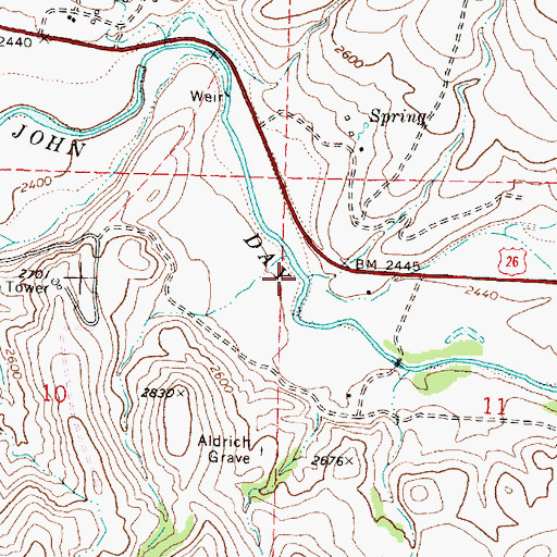 Topographic Map of Scotty Creek, OR