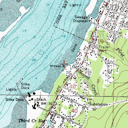 Topographic Map of Second Creek, OR