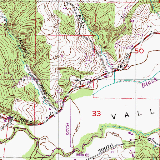 Topographic Map of Seth School (historical), OR