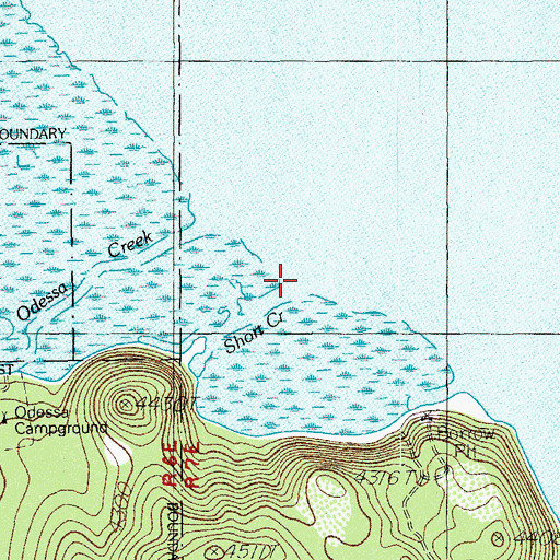 Topographic Map of Short Creek, OR