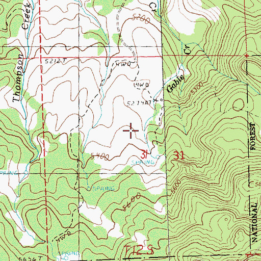 Topographic Map of Simpson Place, OR