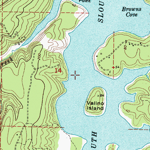 Topographic Map of South Slough, OR