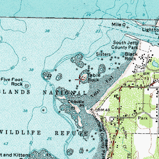 Topographic Map of Table Rock, OR