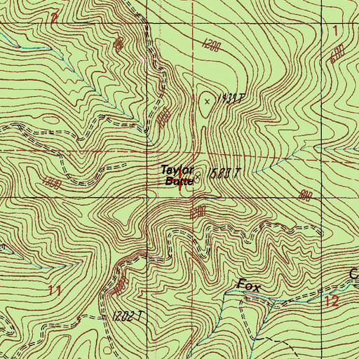 Topographic Map of Taylor Butte, OR