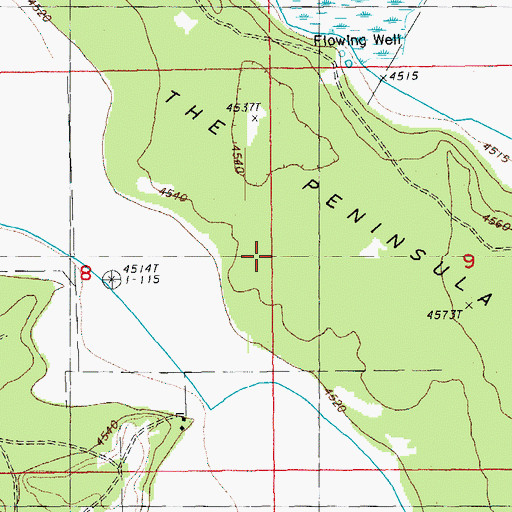 Topographic Map of The Peninsula, OR