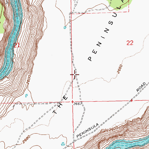 Topographic Map of The Peninsula, OR