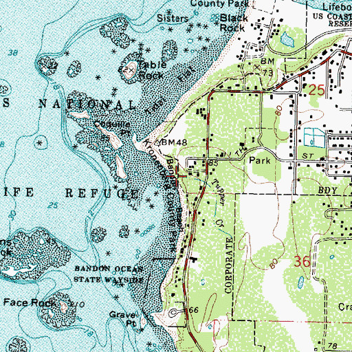 Topographic Map of Tupper Creek, OR
