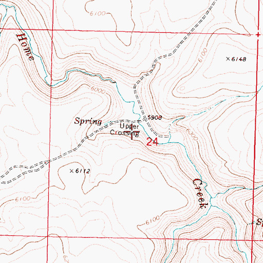 Topographic Map of Upper Crossing, OR
