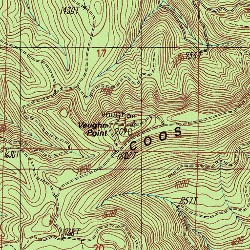 Topographic Map of Vaughn Point, OR