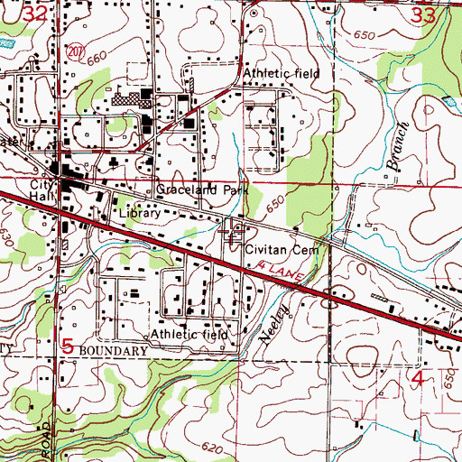 Topographic Map of Civitan Cemetery, AL