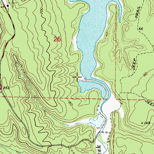 Topographic Map of Winchester Creek, OR