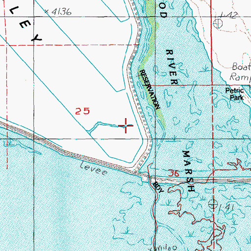 Topographic Map of Wood River, OR