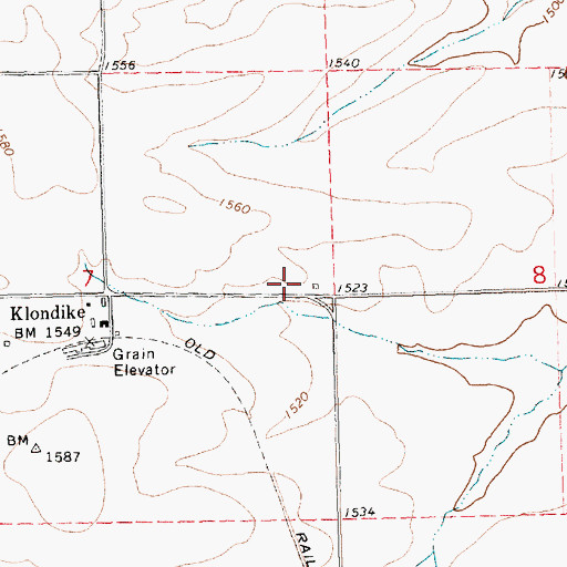 Topographic Map of Klondike School (historical), OR