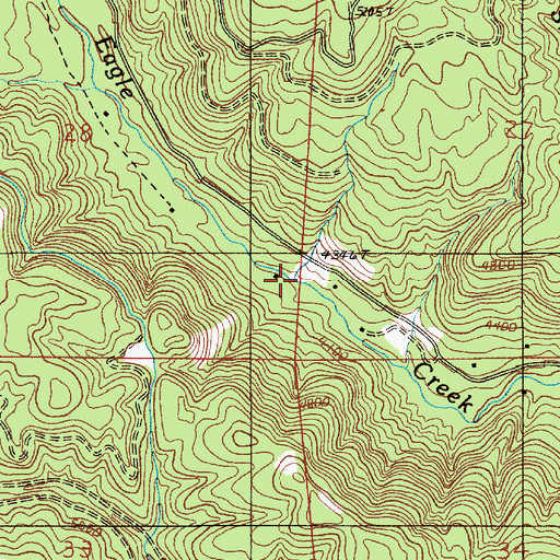Topographic Map of Thistle Creek, OR