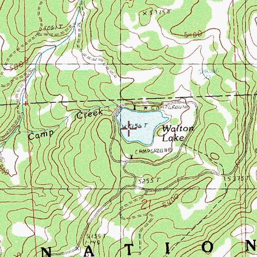Topographic Map of Walton Lake, OR