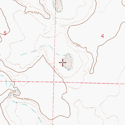 Topographic Map of Oreana Waterhole, OR