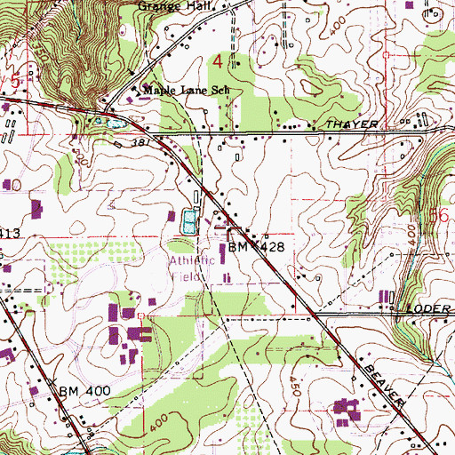Topographic Map of Robbins (historical), OR