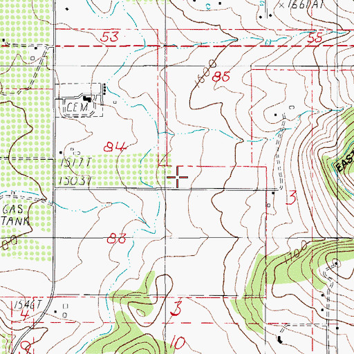 Topographic Map of KHUG-AM, OR