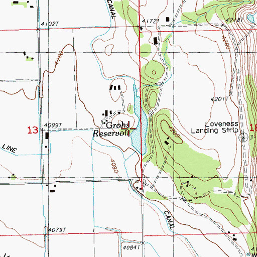 Topographic Map of Grohs Reservoir, OR