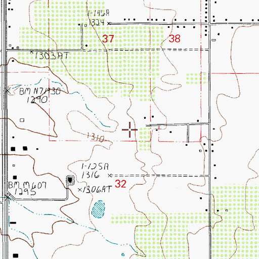 Topographic Map of McLoughlin Airfield (historical), OR