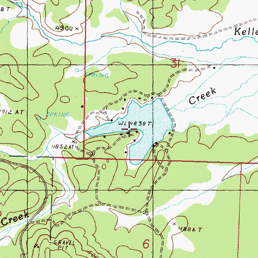 Topographic Map of Sproul Reservoir, OR