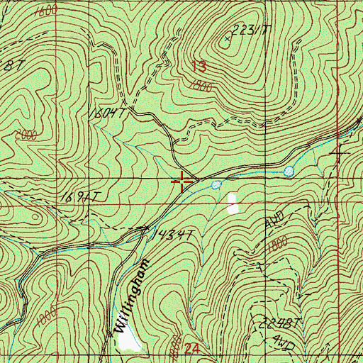 Topographic Map of Horse Prairie (historical), OR