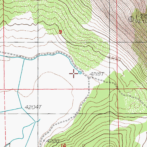 Topographic Map of Oberman Reservoir, OR