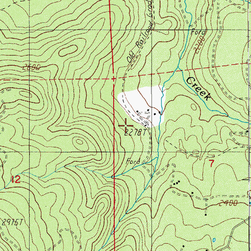 Topographic Map of Edsalla (historical), OR
