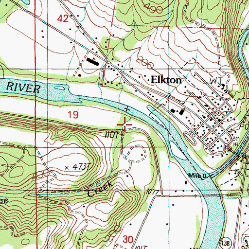 Topographic Map of Grubbe Creek, OR
