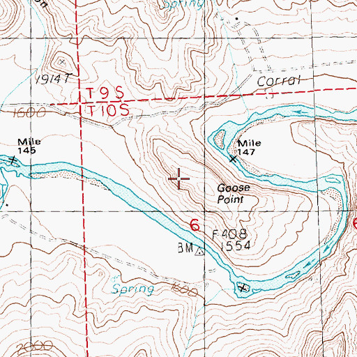 Topographic Map of Goose Paint, OR
