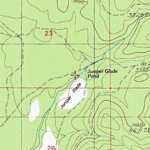Topographic Map of Juniper Glade Pond, OR