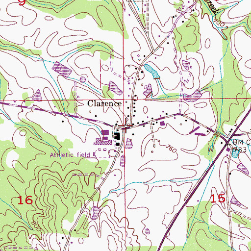 Topographic Map of Susan Moore, AL