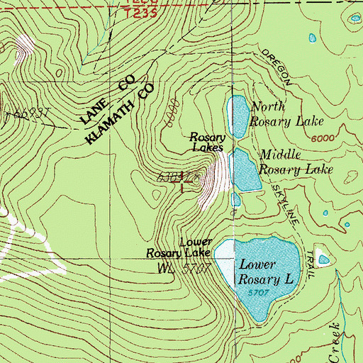 Topographic Map of Pulpit Rock, OR