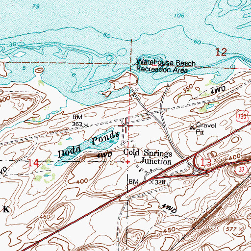 Topographic Map of Cold Springs, OR