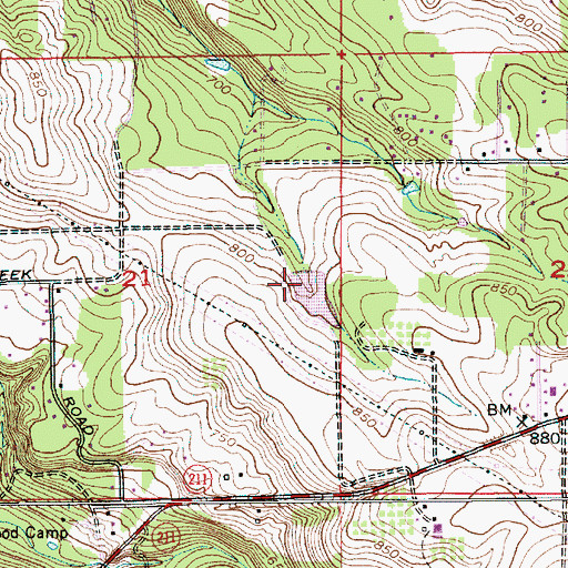 Topographic Map of Sandy Reservoirs, OR