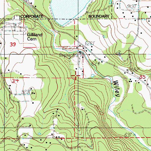 Topographic Map of Peck Reservoir, OR