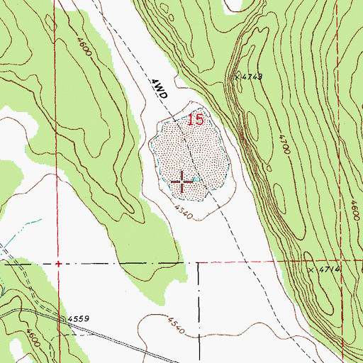 Topographic Map of Shumacher Reservoir Number Five, OR