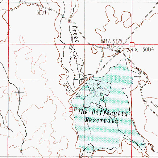 Topographic Map of Maher Reservoir, OR