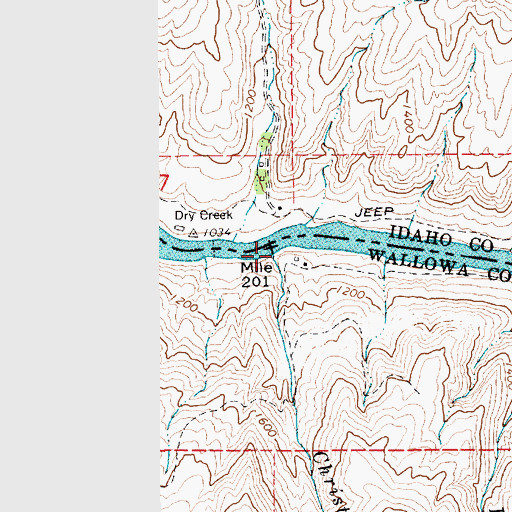 Topographic Map of Christmas Creek Camp, OR
