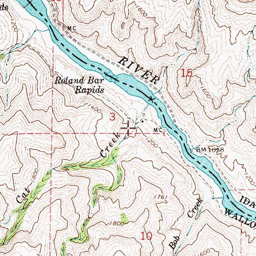 Topographic Map of Cat Creek Ranch, OR