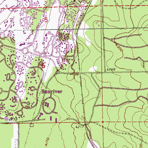 Topographic Map of Camp Abbot Bridge, OR